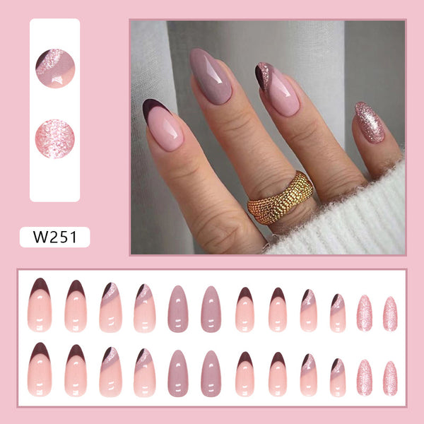12 Sizes-24 Pcs Press On Nails W251