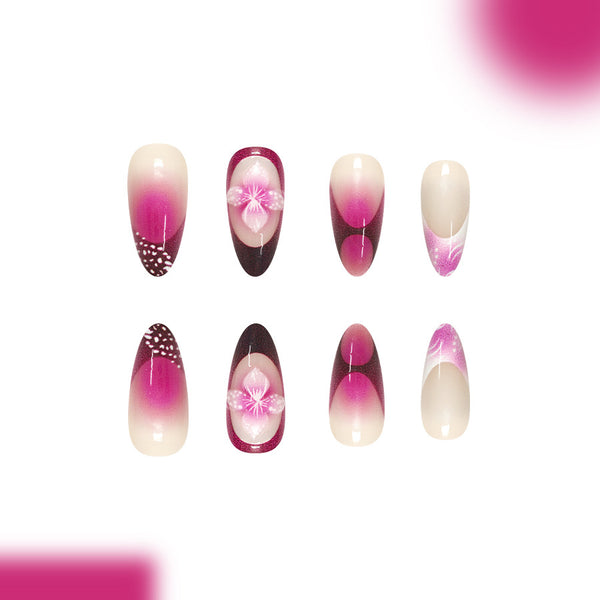 12 Sizes-24 Pcs Press On Nails C1629