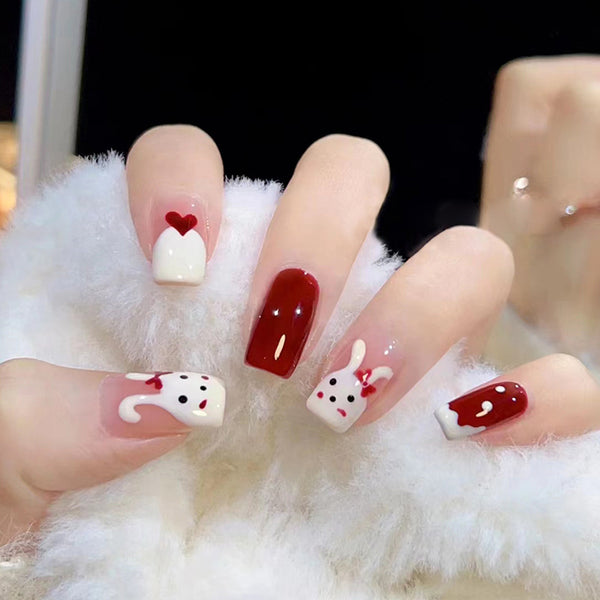 12 Sizes-24 Pcs Press On Nails R703