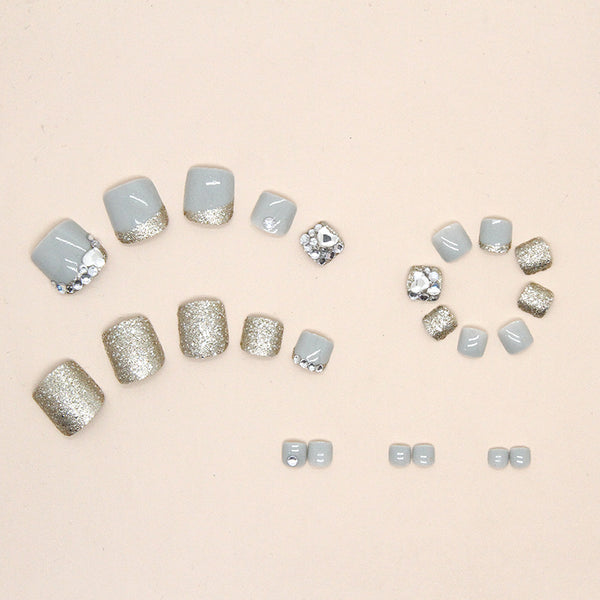 12 Sizes-24 Pcs Press On Nails F050