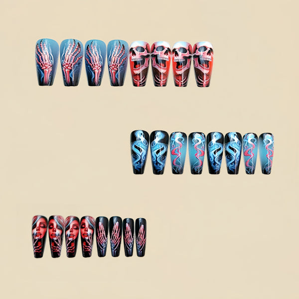 12 Sizes-24 Pcs Press On Nails Y976