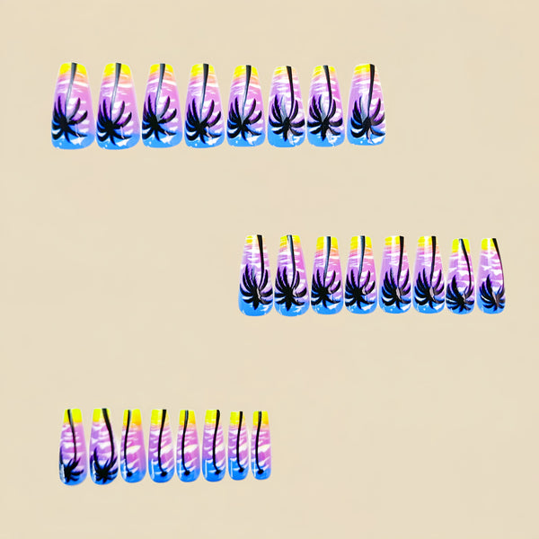 12 Sizes-24 Pcs Press On Nails Y705