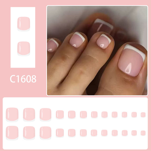 12 Sizes-24 Pcs Press On Nails C1608