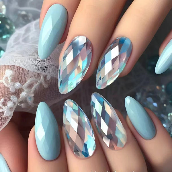 12 Sizes-24 Pcs Press On Nails W1609