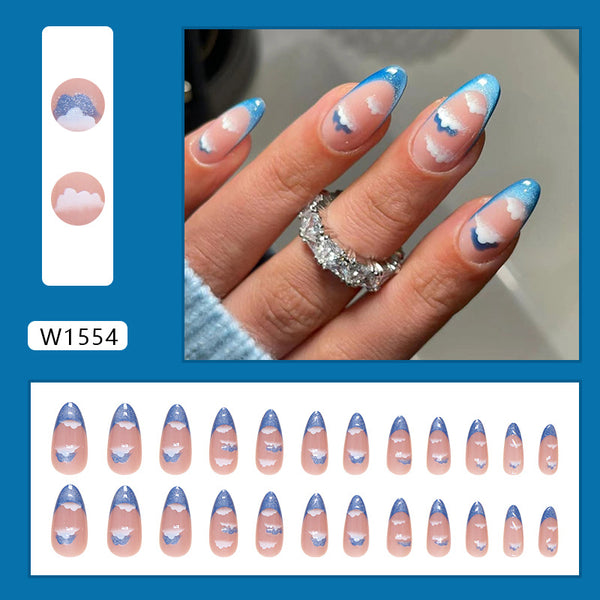 12 Sizes-24 Pcs Press On Nails W1554