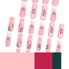 12 Sizes-24 Pcs Press On Nails JP3534