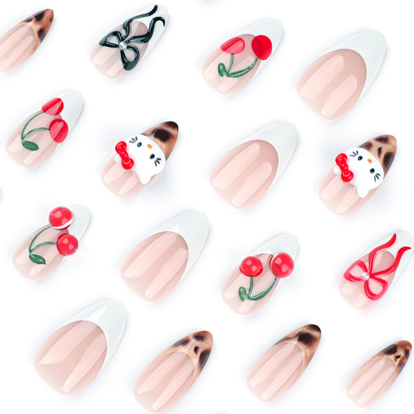 12 Sizes-24 Pcs Press On Nails JP3605