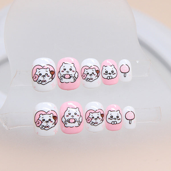 12 Sizes-24 Pcs Press On Nails K018