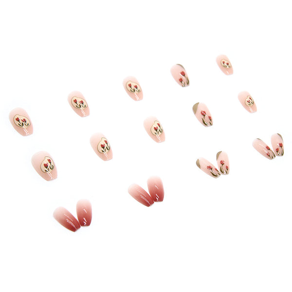 12 Sizes-24 Pcs Press On Nails R392