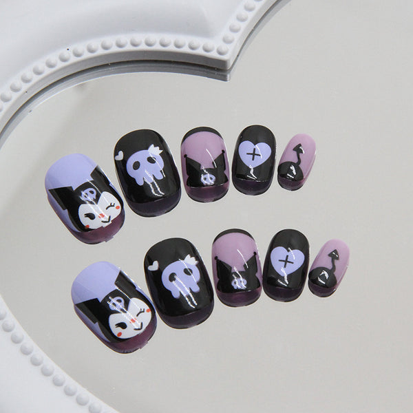 12 Sizes-24 Pcs Press On Nails K015