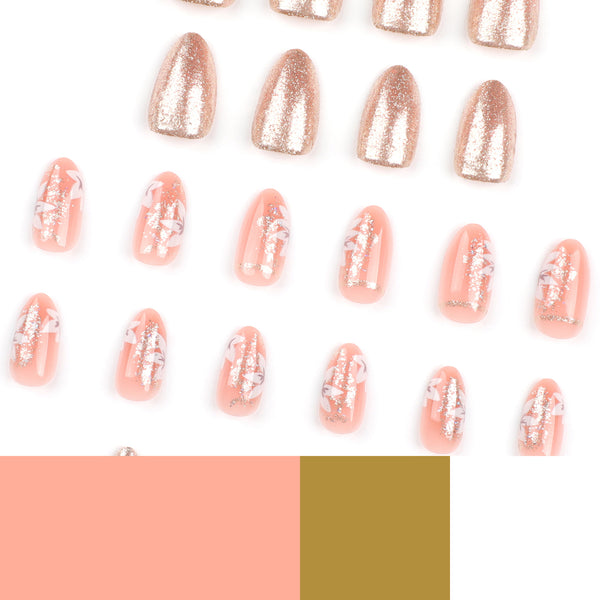 12 Sizes-24 Pcs Press On Nails JP3261