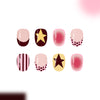 12 Sizes-24 Pcs Press On Nails C1390