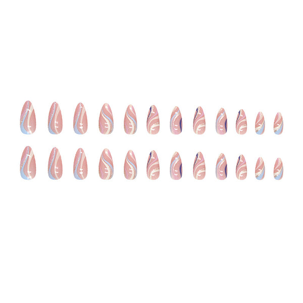 12 Sizes-24 Pcs Press On Nails W449