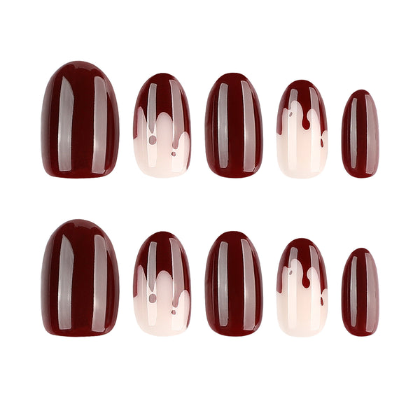 12 Sizes-24 Pcs Press On Nails JP4525