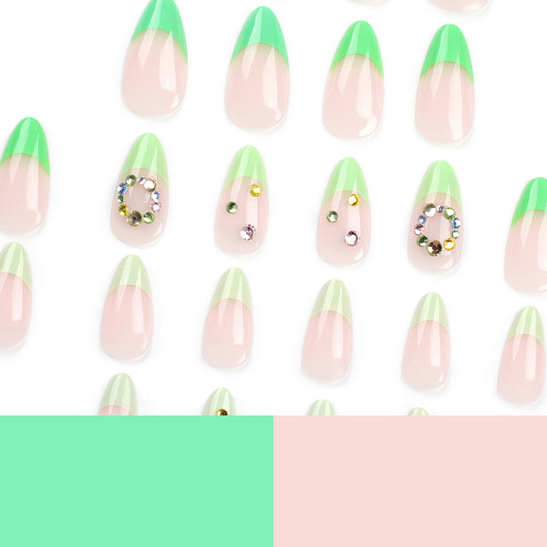 12 Sizes-24 Pcs Press On Nails JP2992
