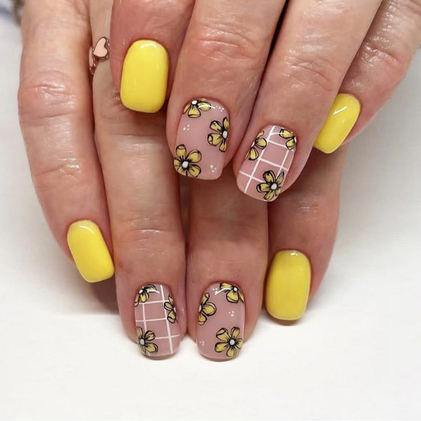 12 Sizes-24 Pcs Press On Nails C909
