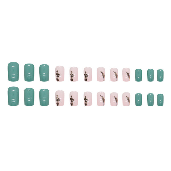 12 Sizes-24 Pcs Press On Nails W1263