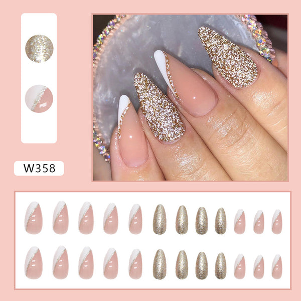 12 Sizes-24 Pcs Press On Nails W358