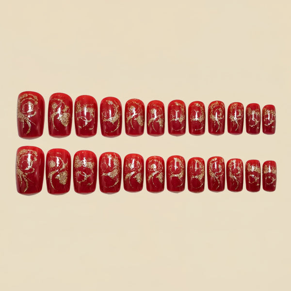 12 Sizes-24 Pcs Press On Nails Y1552