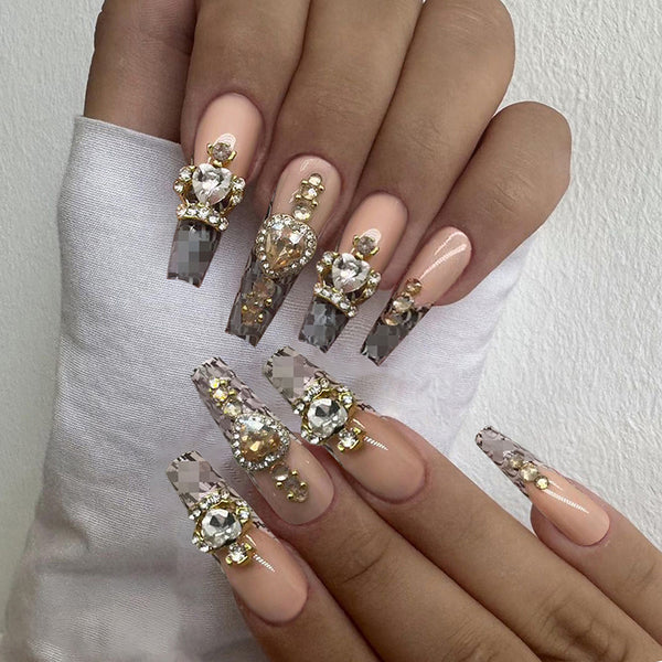 12 Sizes-24 Pcs Press On Nails Z821