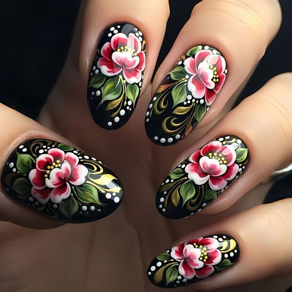 12 Sizes-24 Pcs Press On Nails Y1786
