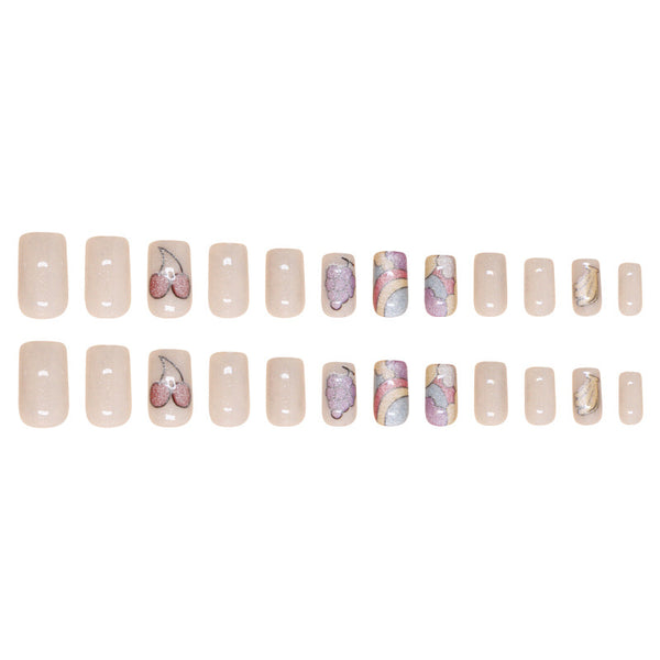 12 Sizes-24 Pcs Press On Nails W1758