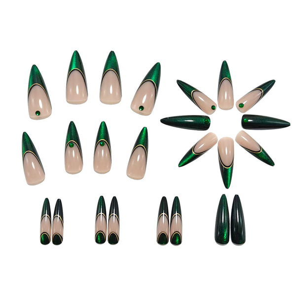 12 Sizes-24 Pcs Press On Nails Y1816