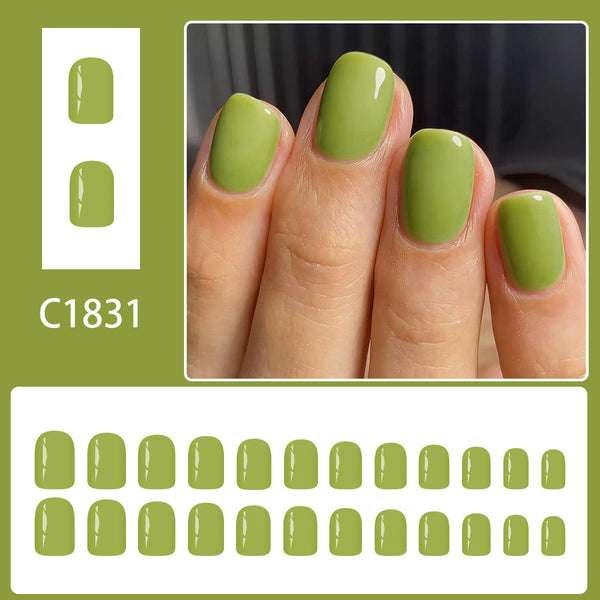 12 Sizes-24 Pcs Press On Nails C1831