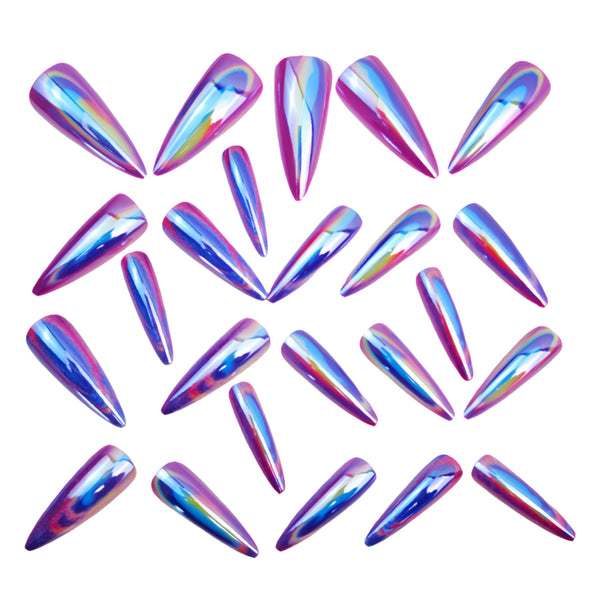 12 Sizes-24 Pcs Press On Nails Y1509