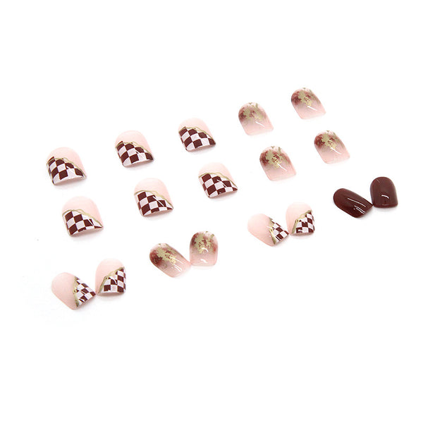 12 Sizes-24 Pcs Press On Nails R628