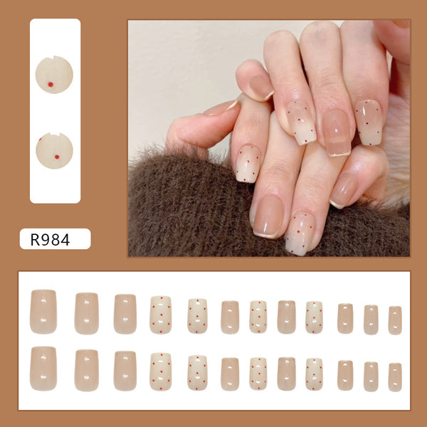 12 Sizes-24 Pcs Press On Nails R984