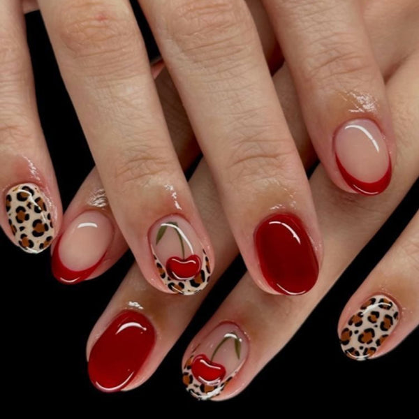 12 Sizes-24 Pcs Press On Nails JP4156
