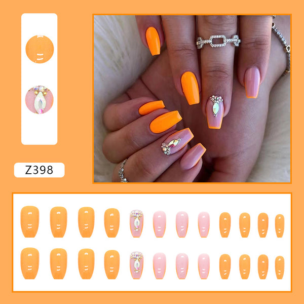 12 Sizes-24 Pcs Press On Nails Z398