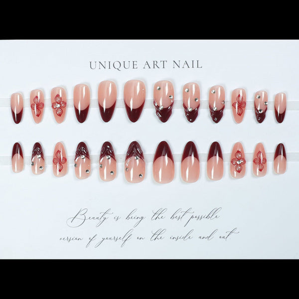 12 Sizes-24 Pcs Press On Nails FT-170