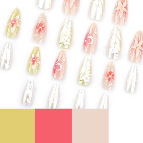 12 Sizes-24 Pcs Press On Nails JP3520