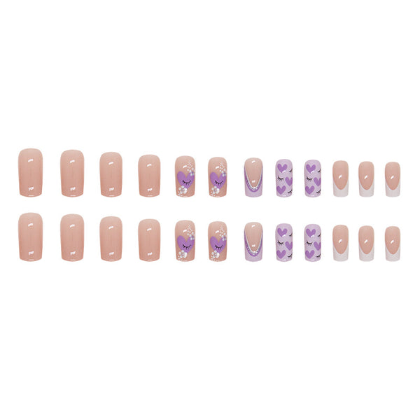 12 Sizes-24 Pcs Press On Nails W1090