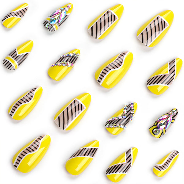 12 Sizes-24 Pcs Press On Nails JP3018