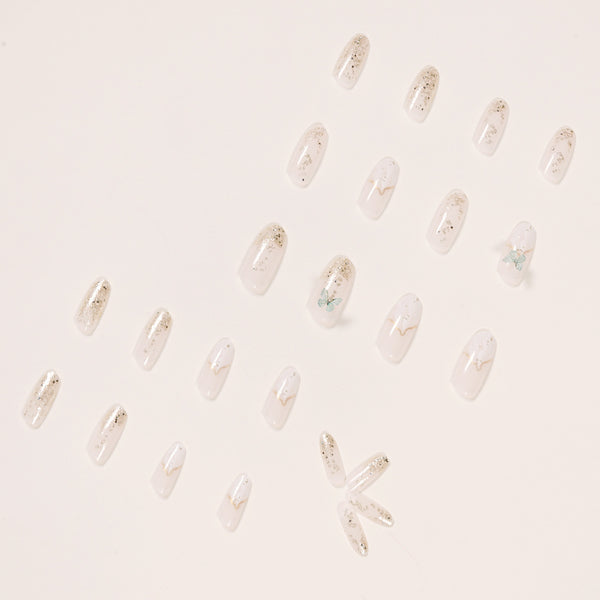 12 Sizes-24 Pcs Press On Nails JP1023