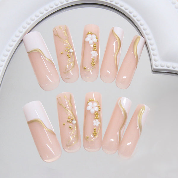 12 Sizes-24 Pcs Press On Nails Z1050