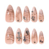 12 Sizes-24 Pcs Press On Nails JP4363