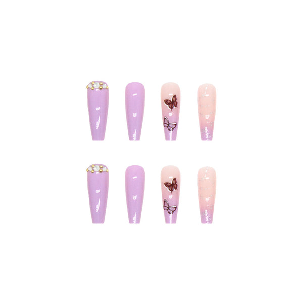 12 Sizes-24 Pcs Press On Nails Z415