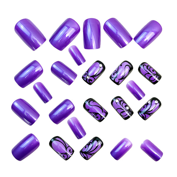 12 Sizes-24 Pcs Press On Nails Y1774