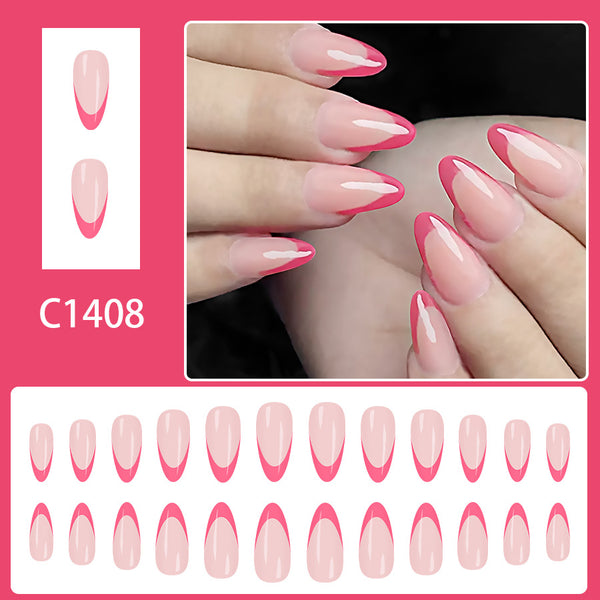 12 Sizes-24 Pcs Press On Nails C1408
