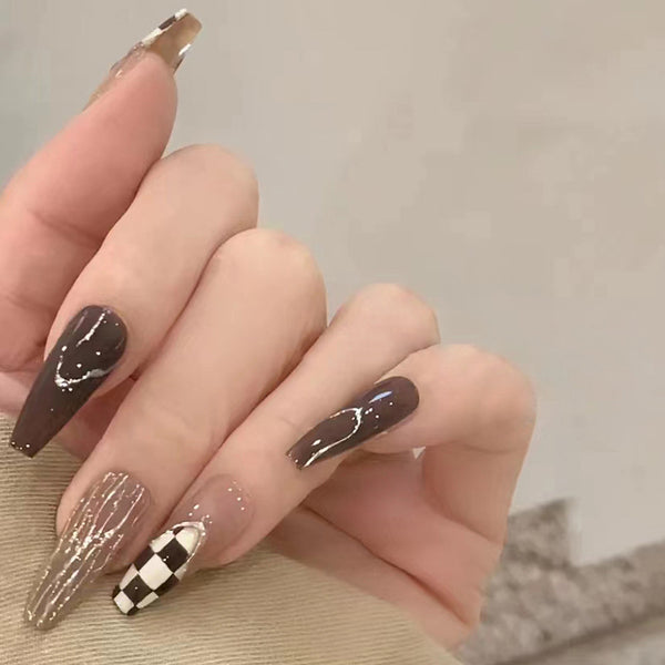 12 Sizes-24 Pcs Press On Nails R635