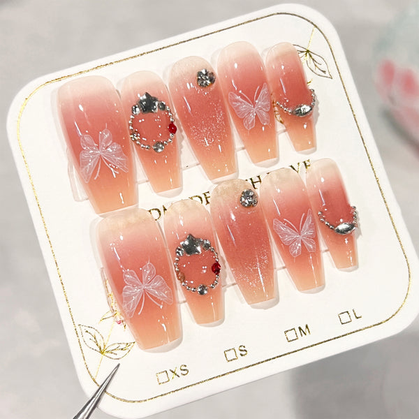 12 Sizes-24 Pcs Press On Nails nail-accessory