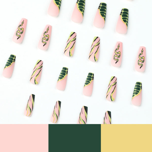 12 Sizes-24 Pcs Press On Nails JP2091
