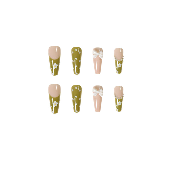 12 Sizes-24 Pcs Press On Nails JP1205