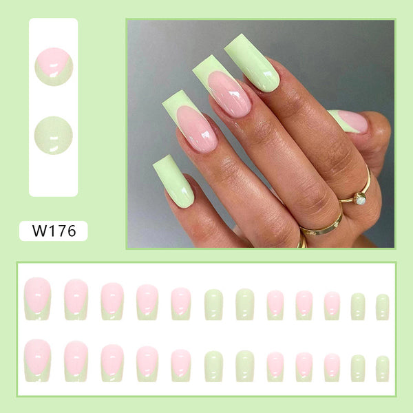 12 Sizes-24 Pcs Press On Nails W176