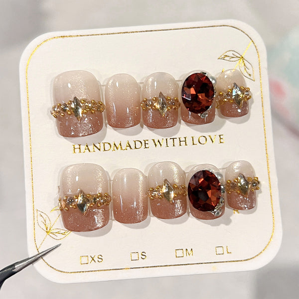 12 Sizes-24 Pcs Press On Nails nail-accessory