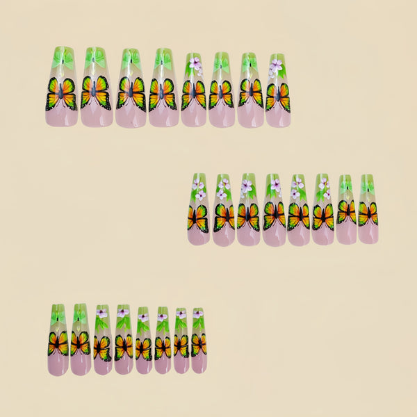 12 Sizes-24 Pcs Press On Nails Y688